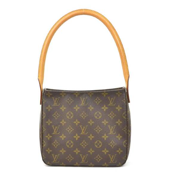 LOUIS VUITTON Brown Monogram Canvas Looping MM Shoulder Bag